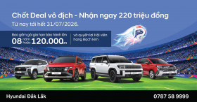 CHƯƠNG TRÌNH ƯU ĐÃI THÁNG 7 CHỐT DEAL VÔ ĐỊCH – NHẬN NGAY 220 TRIỆU ĐỒNG